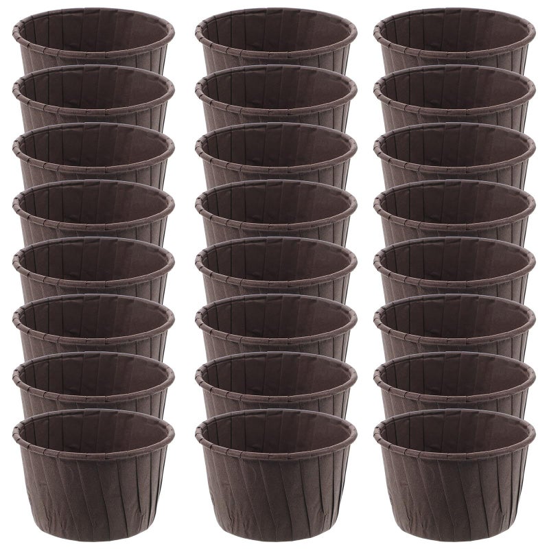50 Brown Greaseproof Foil Baking Cups Disposable for Party Muffin Liners - Image 2