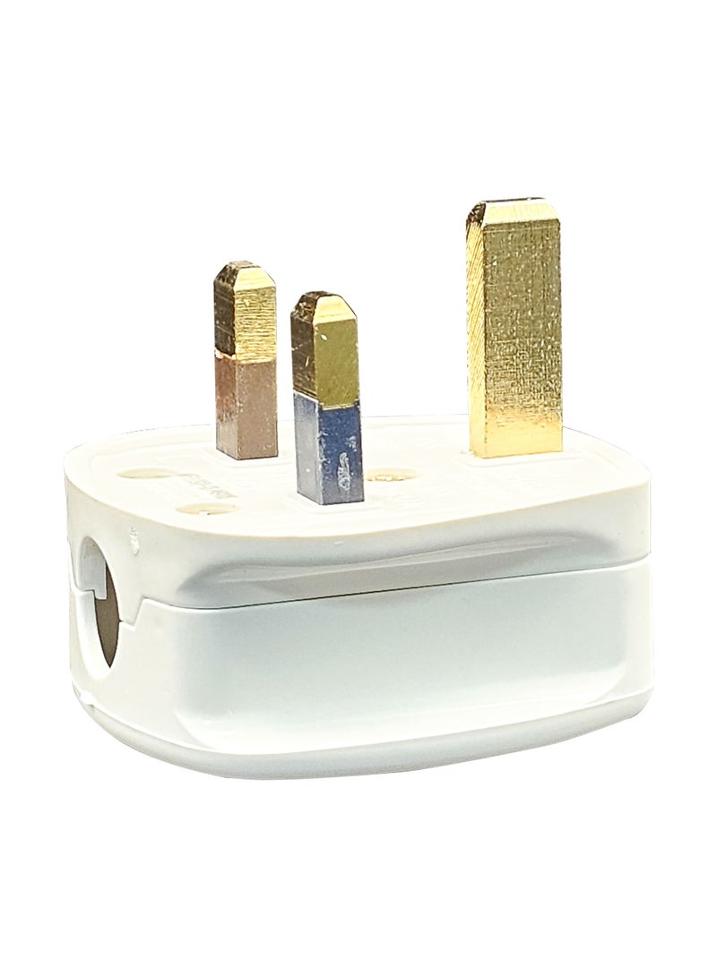 درافل مقابس كهربائية منزلية رئيسية بثلاثة دبابيس من Duravel UK، بقوة 13 أمبير، مزودة بدبابيس مُغلفة بألوان مُرمزة (عبوة من قطعة واحدة) - Image 2