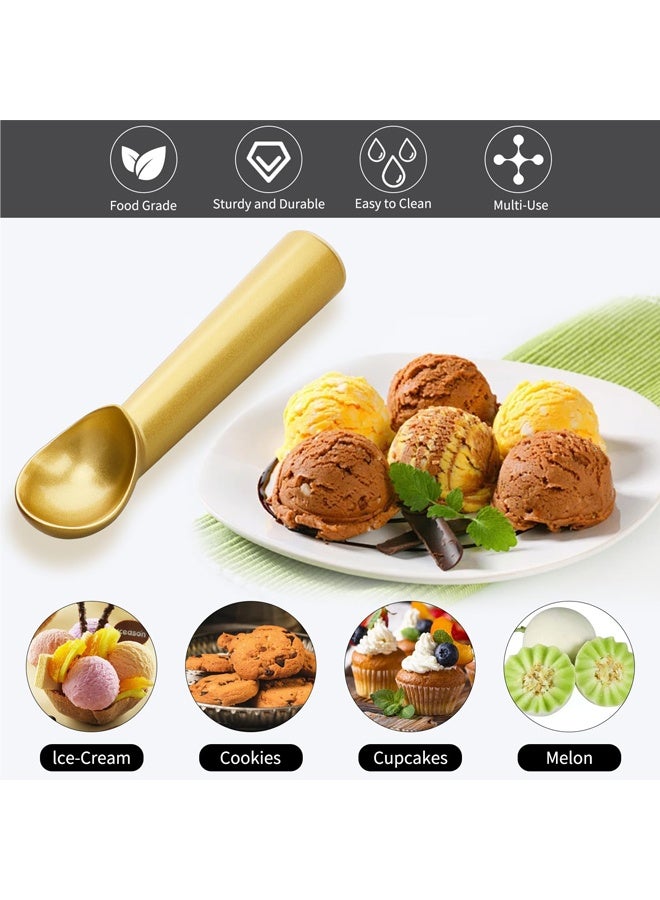 Gold Nonstick Aluminum Ice Cream Scoop Multifunctional Spoon For Ice Cream Cookie - Image 4