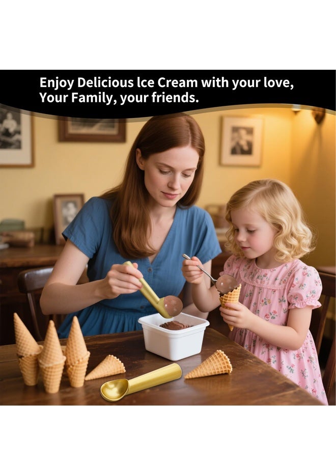 Gold Nonstick Aluminum Ice Cream Scoop Multifunctional Spoon For Ice Cream Cookie - Image 5