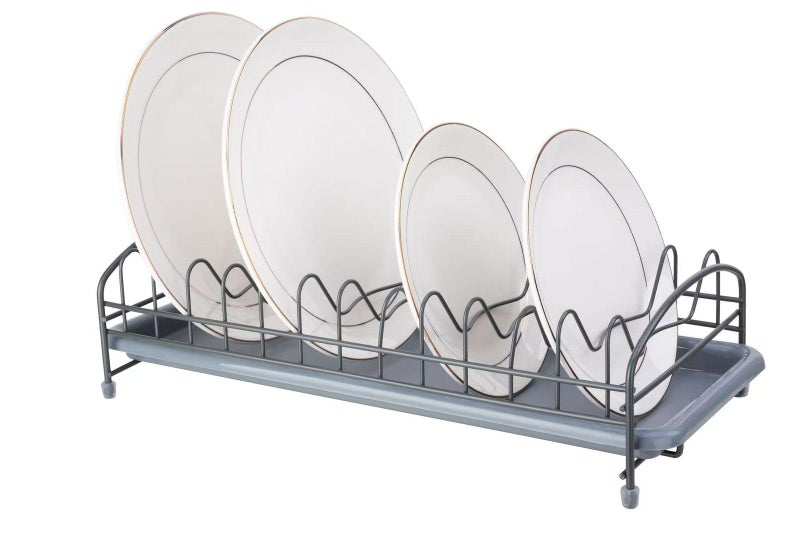 Home-Cloud HomeCloud Stainless Steel Plate Rack | Transform Your Kitchen with Our Exquisite Drainer Collection for Elevated Organization and Style, (Grey) - Image 4