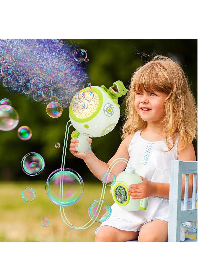 SYOSI Auto Bubble Machine Rechargeable Dinosaur Bubble Machine with 17oz Bubble Solution,LED Light Leak-Proof Design,Automatic Bubble Maker Summer Toys for Kids Adults Outdoor Birthday Wedding Party - Image 3