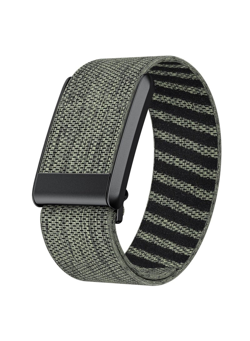 Nylon Sport Band for Whoop Band 4.0 Strap Men Women Breathable Nylon Adjustable Waterproof Replacement Wristbands Straps Compatible with Whoop Band 4.0 (Gray Green) - Image 1