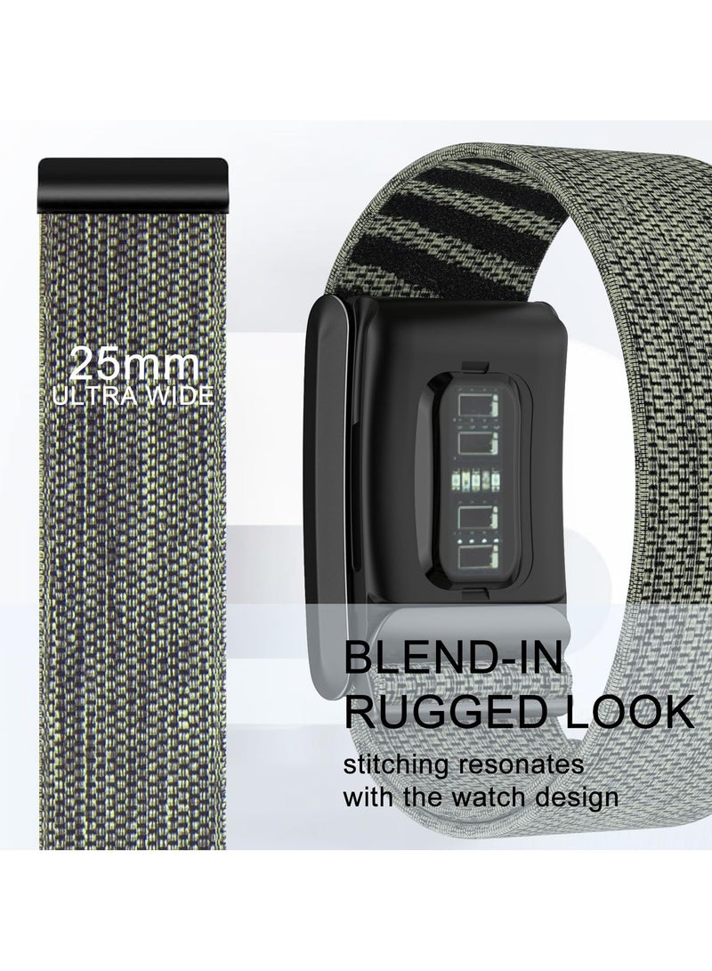 Nylon Sport Band for Whoop Band 4.0 Strap Men Women Breathable Nylon Adjustable Waterproof Replacement Wristbands Straps Compatible with Whoop Band 4.0 (Gray Green) - Image 2