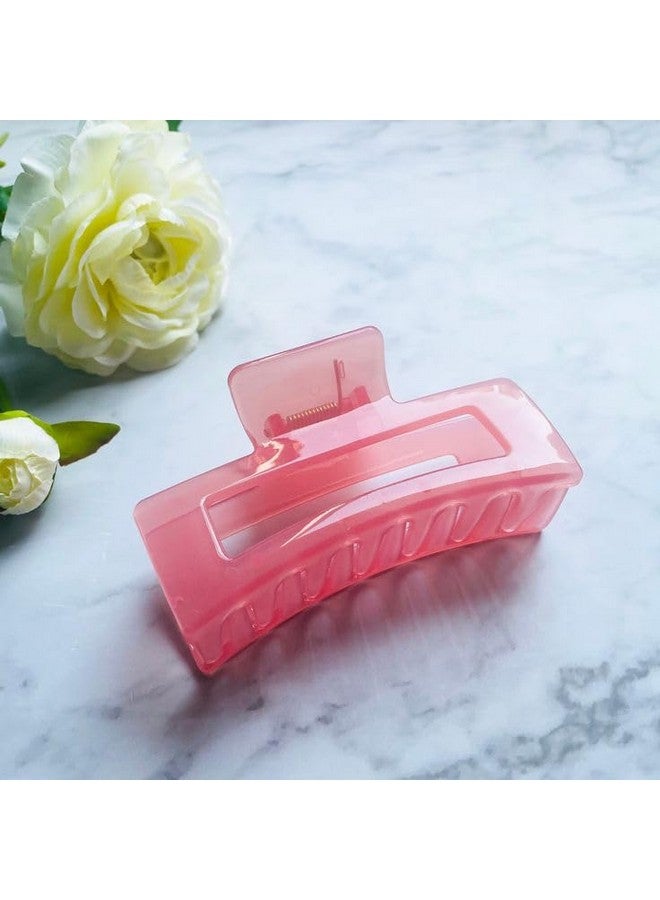 Plenteous Big Hair Claw Clips Large Butterfly Hair Clips For Women's 3.6" Large Jelly Clip Larger Size Hair Clip For Girls Hair Accessories For Long Thick Hair, 3 pc Multi Color. - Image 5