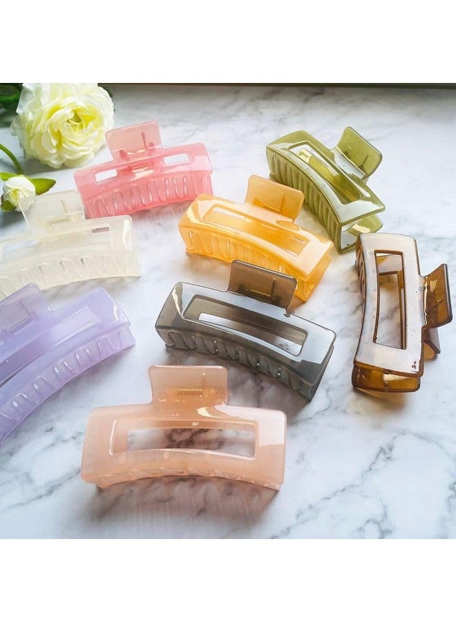 Plenteous Big Hair Claw Clips Large Butterfly Hair Clips For Women's 3.6" Large Jelly Clip Larger Size Hair Clip For Girls Hair Accessories For Long Thick Hair, 3 pc Multi Color. - Image 4