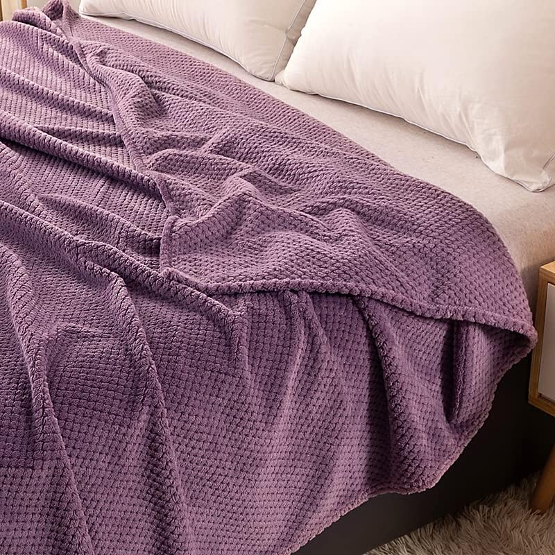VIDSID Plush blanket, Super Soft and Warm 100 * 150cm Throw Blanket for Couch, Cozy, Fuzzy and Lightweight (Rose 100 * 150cm) - Image 4