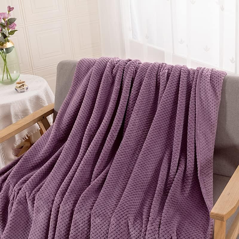 VIDSID Plush blanket, Super Soft and Warm 100 * 150cm Throw Blanket for Couch, Cozy, Fuzzy and Lightweight (Rose 100 * 150cm) - Image 5