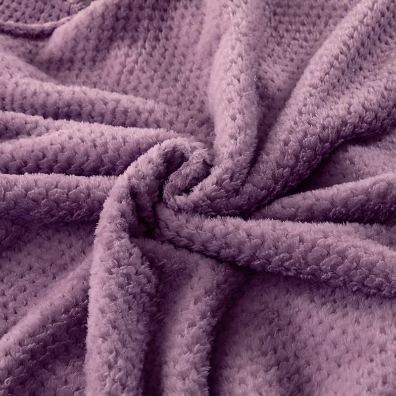 VIDSID Plush blanket, Super Soft and Warm 100 * 150cm Throw Blanket for Couch, Cozy, Fuzzy and Lightweight (Rose 100 * 150cm) - Image 3