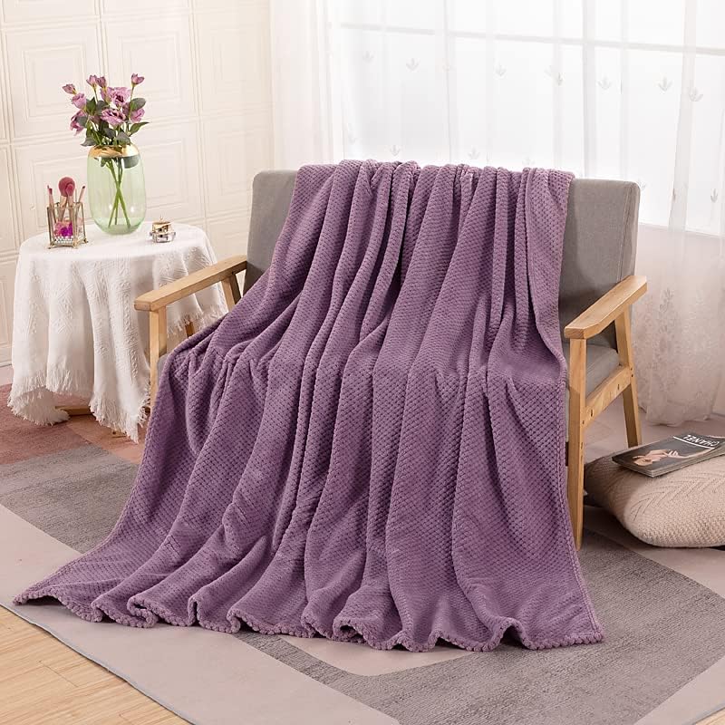 VIDSID Plush blanket, Super Soft and Warm 100 * 150cm Throw Blanket for Couch, Cozy, Fuzzy and Lightweight (Rose 100 * 150cm) - Image 2