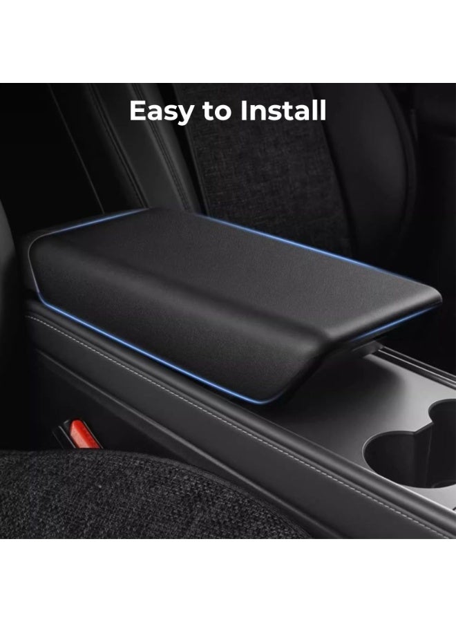 فيتوسي غطاء الرفيف المركزي للسيارة مناسب لـ تسلا مودل 3 2025 2024 هايلاند و مودل Y جونيبر 2025–2026 – محافظ للمنصة المركزية المتينة، قطعة إضافية داخلية للسيارة مقاومة للخدوش، اللون الأسود - Image 3