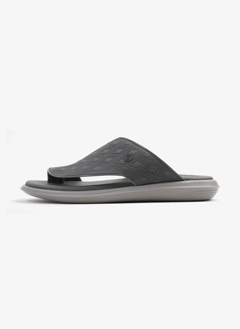 Comfort Plus COMFORT PLUS ARABIC SANDALS MEN'S GEOMETRIC PATTERN SANDALS DARK- GREY