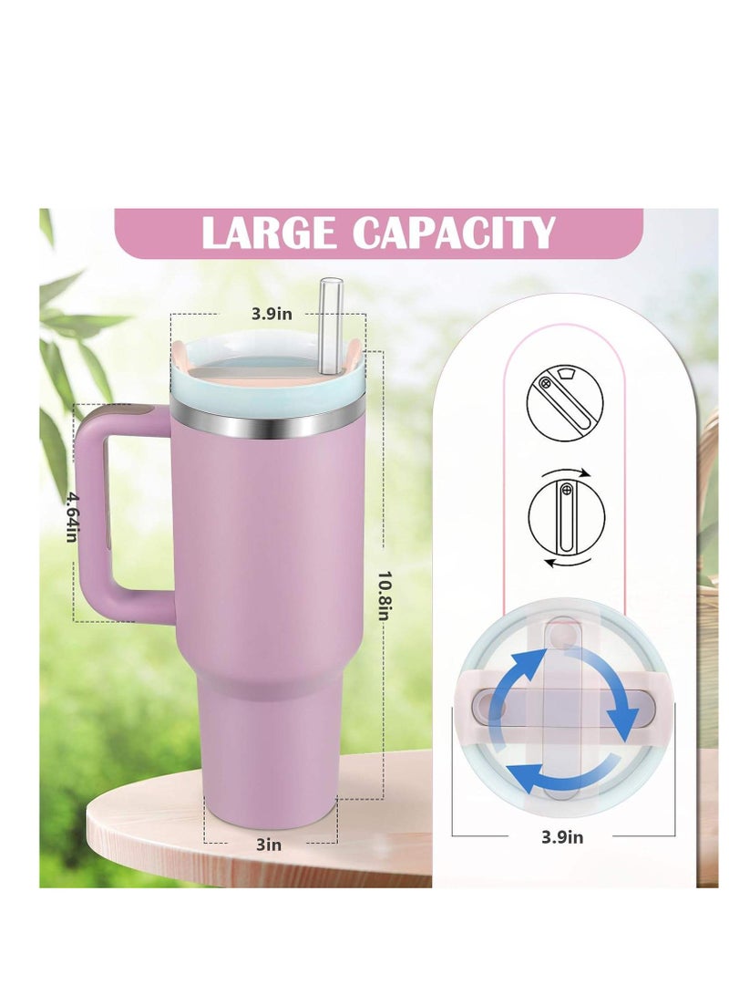 MACON 40oz Quencher H20 Stainless Steel Vacuum Tumbler for Water, Iced Tea or Coffee, Smoothie and More - Image 2