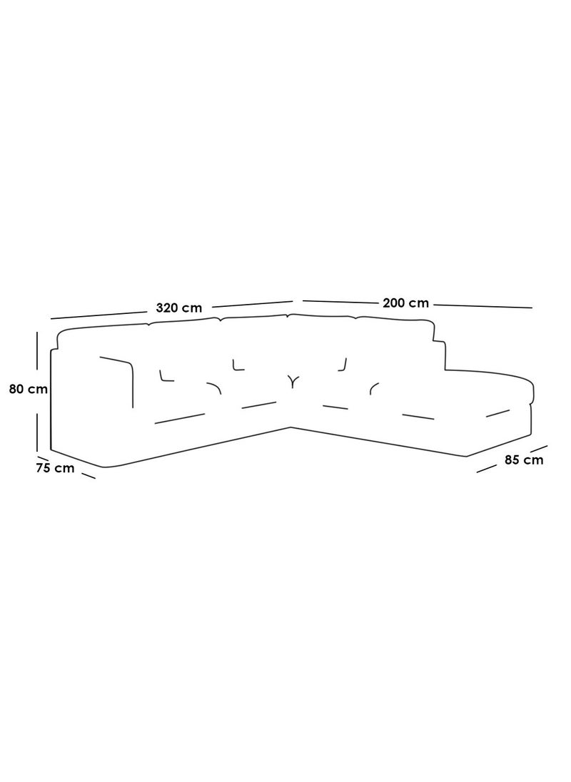 Betak Swedish Wood And Linen L Shape Sofa - Beige  - Image 2
