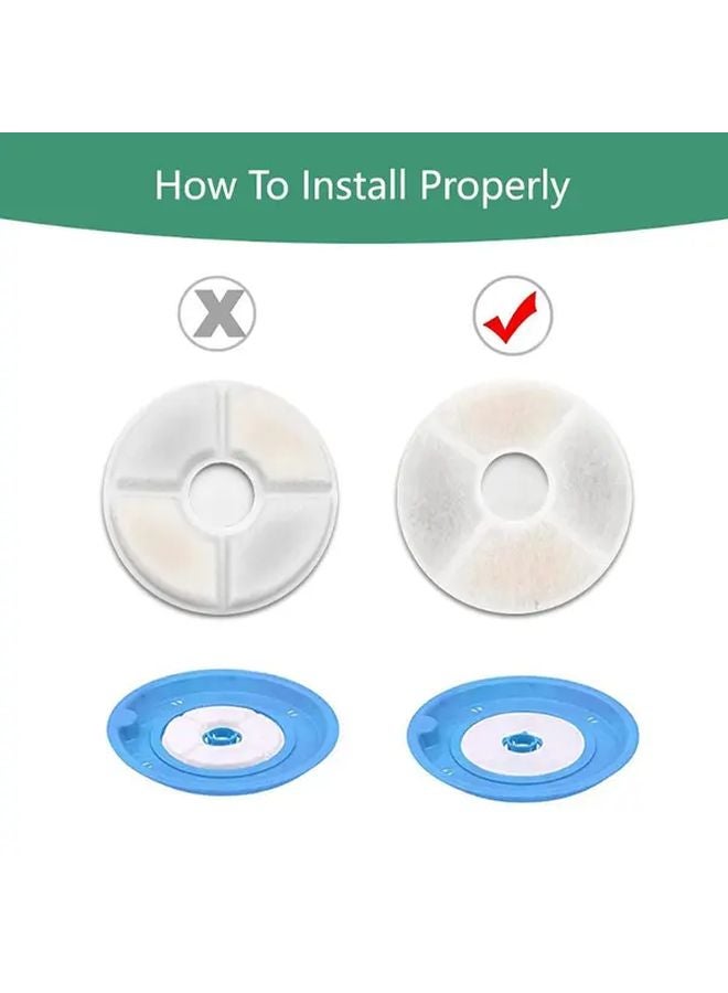 4Pcs Round 127x38mm Activated Carbon Water Filter for Cat Fountain Replacement - Image 5