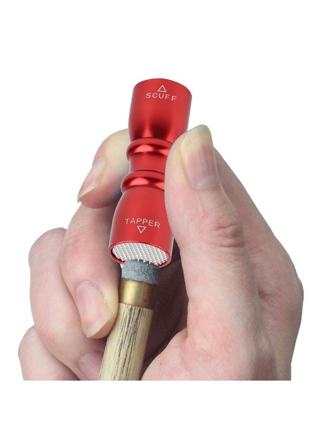 Thoraya Portable Mini Billiard Cue Tip Tool Pool Stick Shaper Repair Scuffer Pick Accessory (Red)  - Image 3