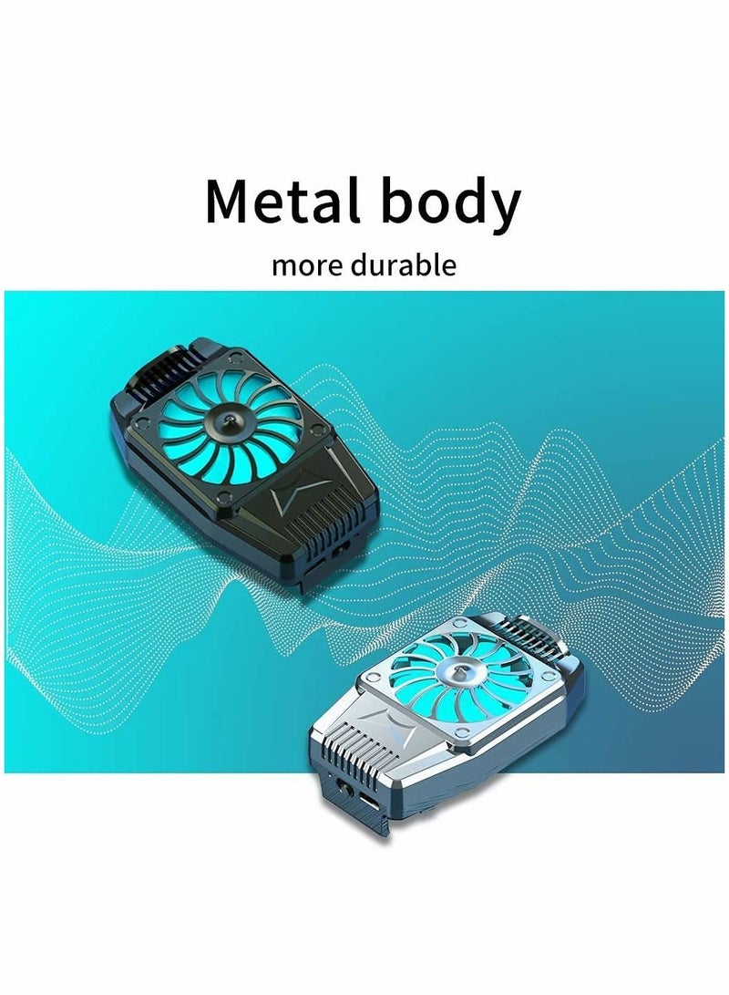 Cell Phone Cooler, Mobile Phone Radiator for Playing Games Watching Videos with LED Light, Cooler Controller Compatible for Universal iPhone/Android Smartphone  - Image 4