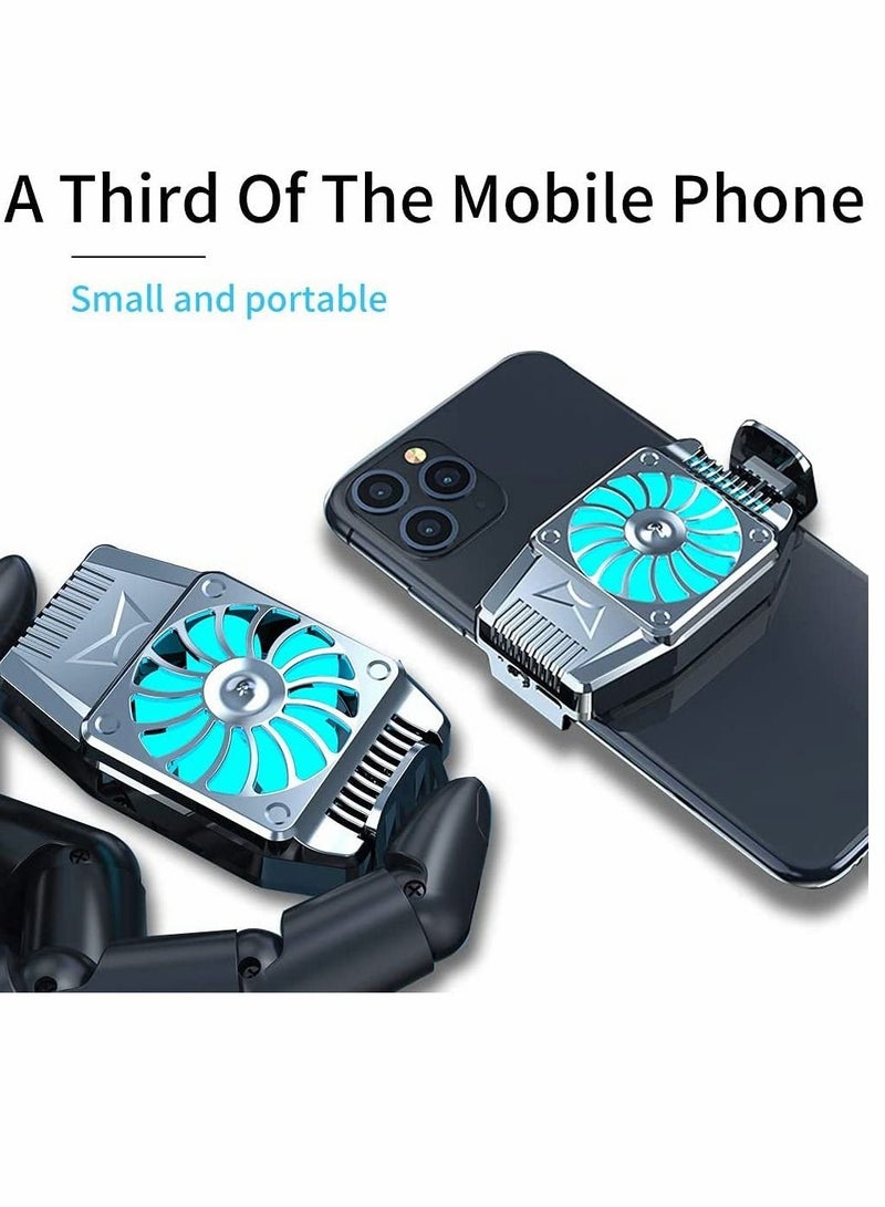 Cell Phone Cooler, Mobile Phone Radiator for Playing Games Watching Videos with LED Light, Cooler Controller Compatible for Universal iPhone/Android Smartphone  - Image 2