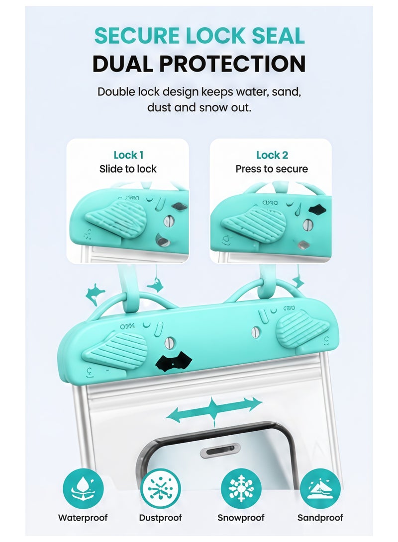 ZAFRA Crossbody Waterproof Phone Pouch with Adjustable Strap, Touch Sensitive Waterproof Phone Case, Transparent Dry Bag for Swimming, Beach, Diving & Outdoor Activities - Image 4
