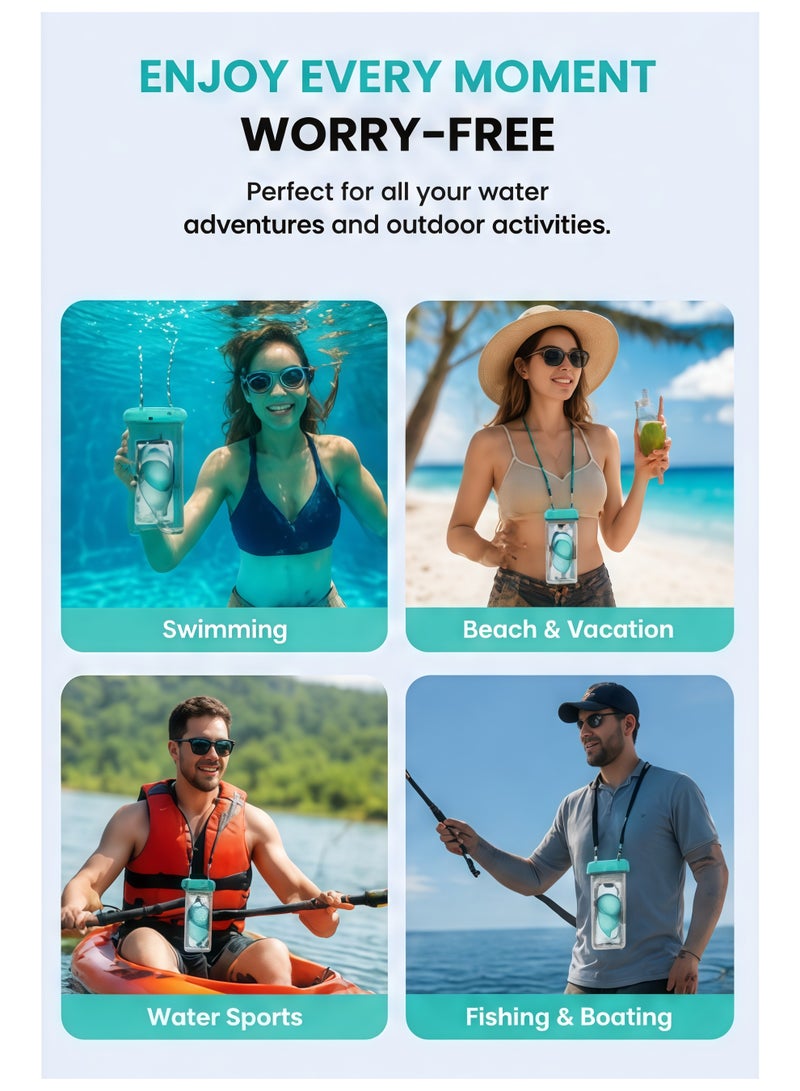 ZAFRA Crossbody Waterproof Phone Pouch with Adjustable Strap, Touch Sensitive Waterproof Phone Case, Transparent Dry Bag for Swimming, Beach, Diving & Outdoor Activities - Image 5