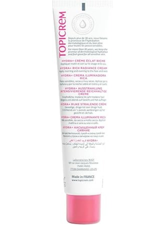 Topicrem Hydra+ Rich Moisturizing Radiance Cream 40ml - Image 2
