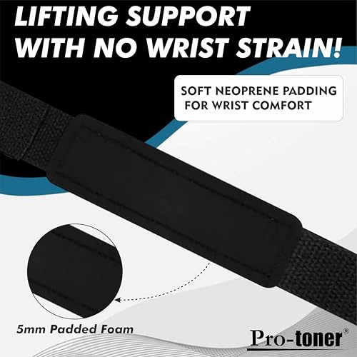 Protoner Weight Lifting Straps, Wrist Support for Gym, 2-Piece - Image 5