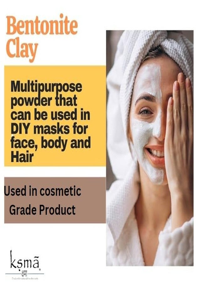 Ksma Bentonite Clay Powder 250g | Pure & Natural Cosmetic Grade | for Face Masks, Skincare, and DIY Beauty Products - Image 4