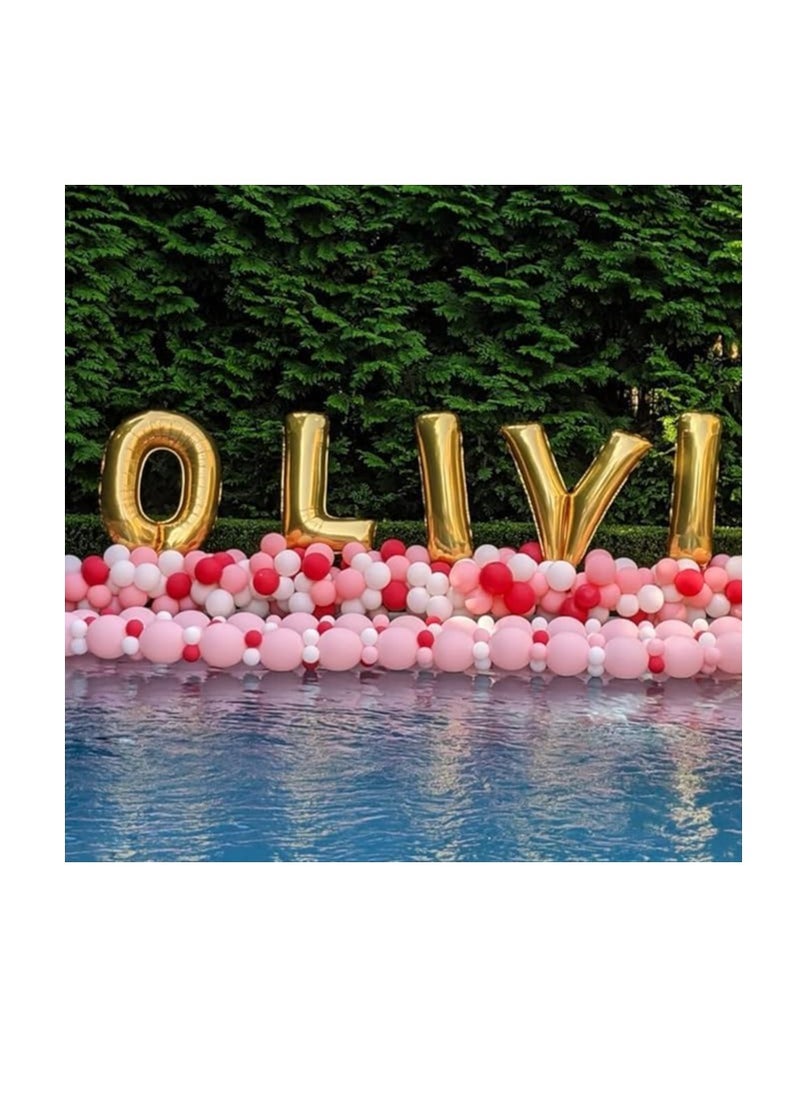 Party with Emma - Gold Letter A to Z Balloons 32 inch Large Alphabet Balloons Gold Helium Foil Letter Balloon Banner for Birthday Party Anniversary Wedding Decoration (Gold-C) - Image 1