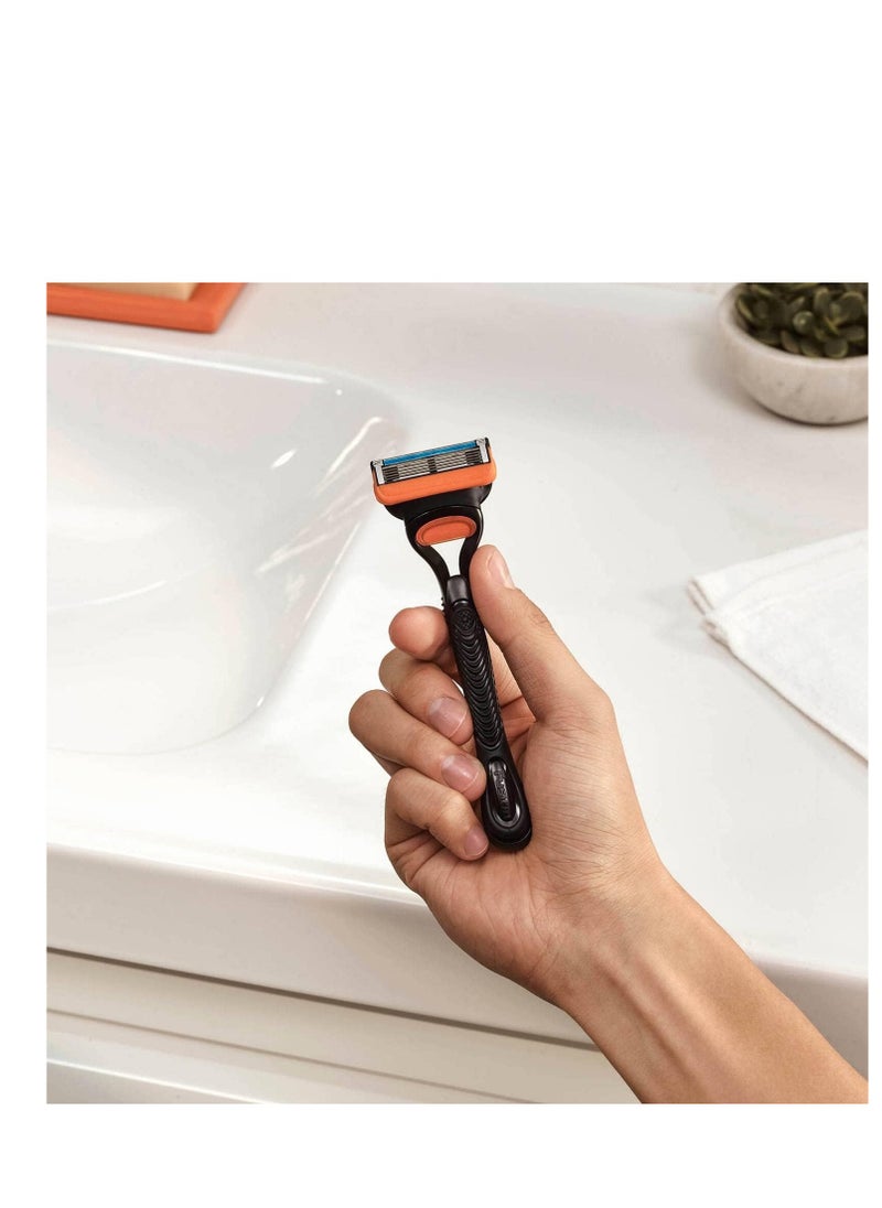 Gillette - Gillette Fusion 5 Manual Razor Handle And 2 Razor Blade Refills For Long Lasting Smooth Shaving - Image 1