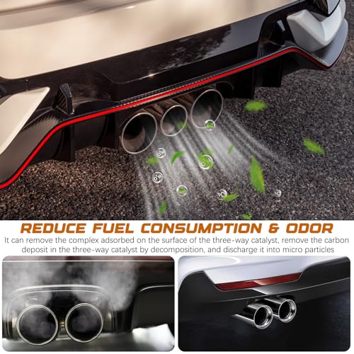 stray poet 3Pcs Catalytic Converter Cleaner,Catalytic Converter Cleaner Kit,Auto Parts Engine,Exhaust System Pipe Carbon Removal Cleaner Treatment Additive Oil,Fuel System Treatment Oil Additive - Image 4