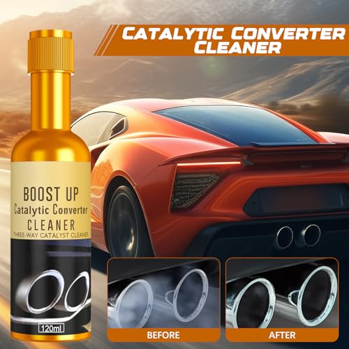 stray poet 3Pcs Catalytic Converter Cleaner,Catalytic Converter Cleaner Kit,Auto Parts Engine,Exhaust System Pipe Carbon Removal Cleaner Treatment Additive Oil,Fuel System Treatment Oil Additive - Image 3