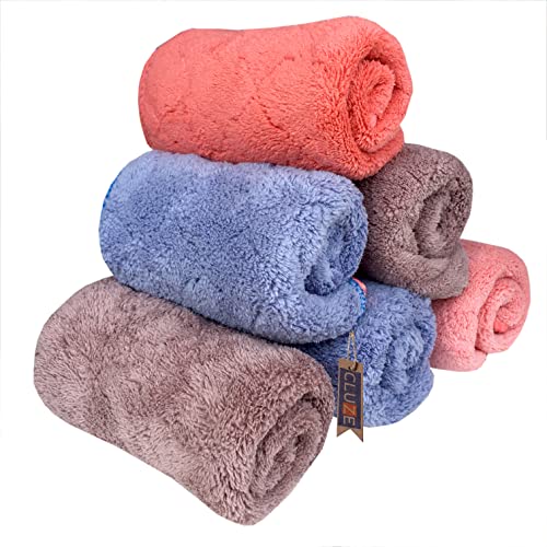 CLUZE Microfiber Face Towel/Handkerchief For Women/Girls/Kids - Super Soft, Absorbent Hanky- Ladies Soft Rumal (Set Of 6 Pc), 400 TC,Multicolor - Image 2