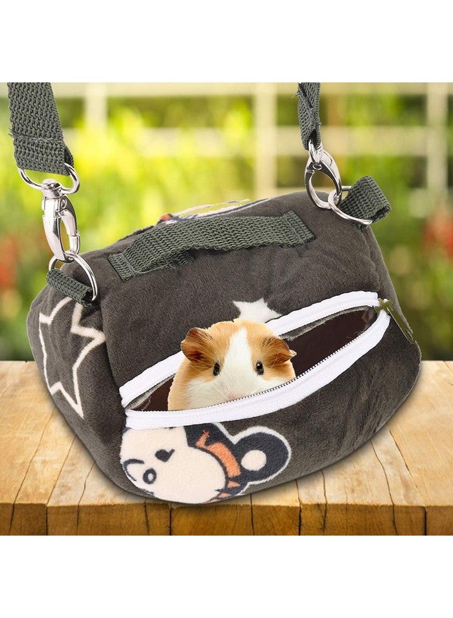 EECOO Portable Breathable Small Animals Hamster Guinea Pig Carrier Bag for Small Pets (S) - Image 2