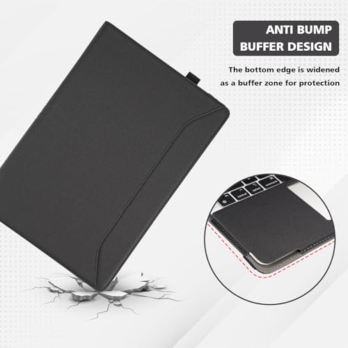 TT TYTX TYTX Compatible with MacBook Pro 14 Inch Case, PU Leather MacBook Case with Vents and Stand for 2021-2025 Release M5 A3434 M4 A3112 A3185 A3401 A2918 A2992 A2779 A2442, Black - Image 4