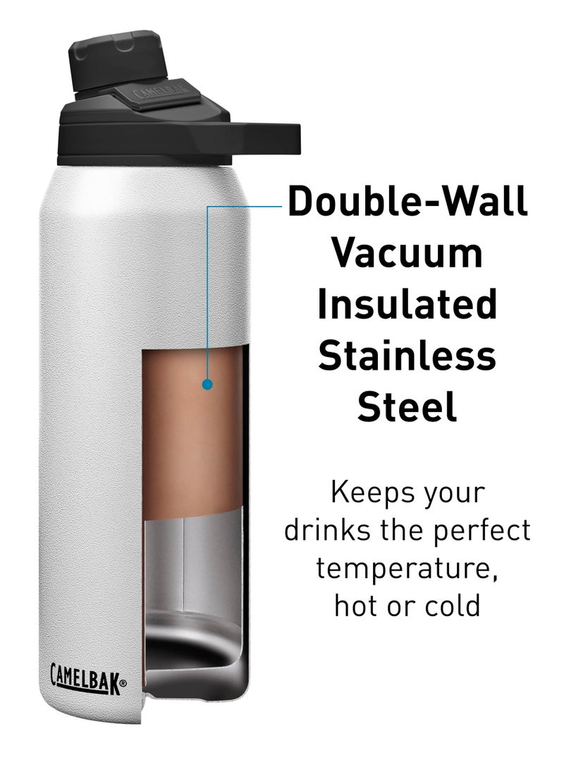 CAMELBAK زجاجة ماء ستانلس ستيل معزولة بالفراغ سعة 32 أونصة من كاملباك شوت ماغ، أبيض - Image 5