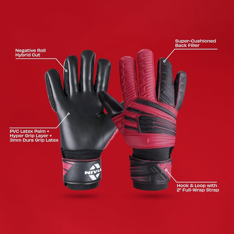 Nivia Raptor Torrido Football Goalkeeper Gloves - Image 3