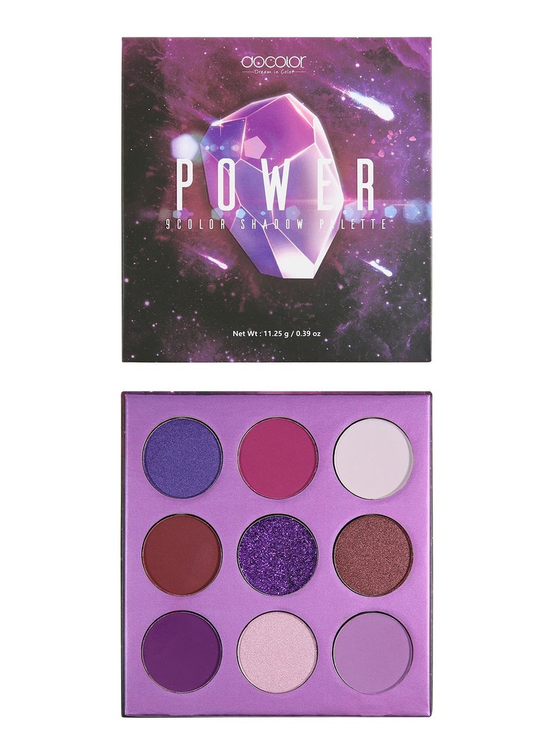 docolor Eyeshadow Palette 9 Colors Purple Shimmer Pearlescent Gemstone Shadow Palette Highly Pigmented Mattes Naked Smokey Glitter Cream Blendable Makeup Palette  - Image 3