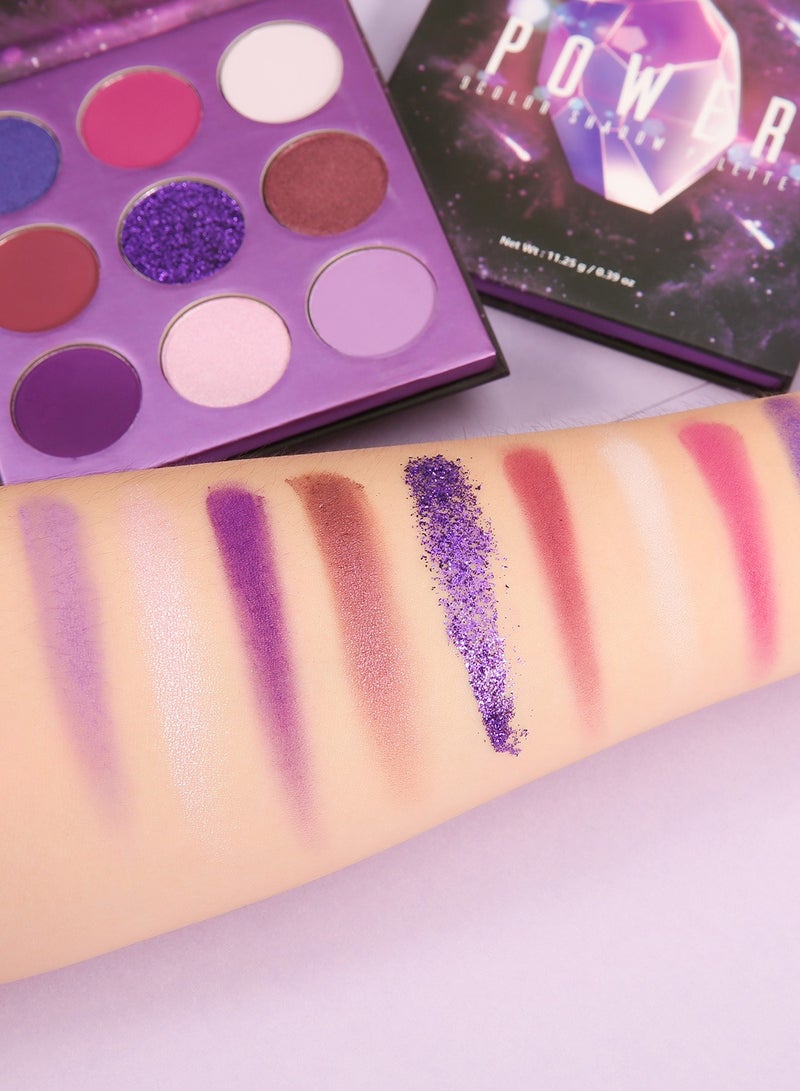 docolor Eyeshadow Palette 9 Colors Purple Shimmer Pearlescent Gemstone Shadow Palette Highly Pigmented Mattes Naked Smokey Glitter Cream Blendable Makeup Palette  - Image 2