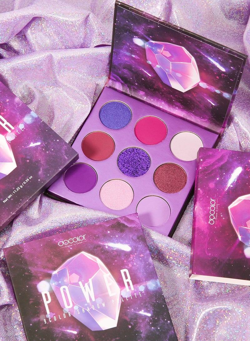 docolor Eyeshadow Palette 9 Colors Purple Shimmer Pearlescent Gemstone Shadow Palette Highly Pigmented Mattes Naked Smokey Glitter Cream Blendable Makeup Palette  - Image 4
