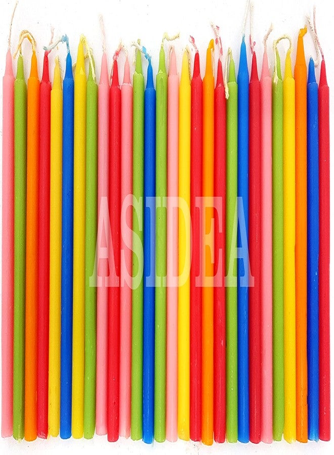 ASIDEA شموع عصا متعددة الألوان سادة من ASIDEA لتزيين ديوالي والمهرجانات والاحتفالات (300) - Image 4