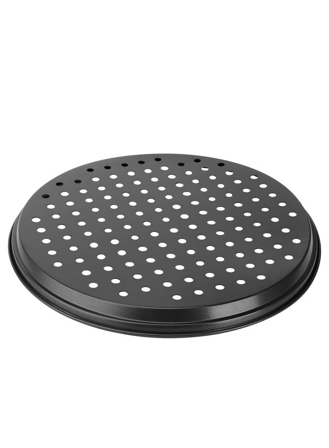 MANCHAP 6 Pack 12.5 Inch Black Pizza Pan with Holes, 32cm Perforated Carbon Steel Pizza Baking Pan, Round Nonstick Pizza Tray for Baking, Kitchen - Image 4