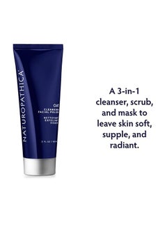 Naturopathica Oat Cleansing Facial Polish - 3-in-1 Cleanser, Scrub & Mask - Daily Exfoliator for All Skin Types - Vegan, Made in USA, 2 oz. (60 ml)  - Image 2