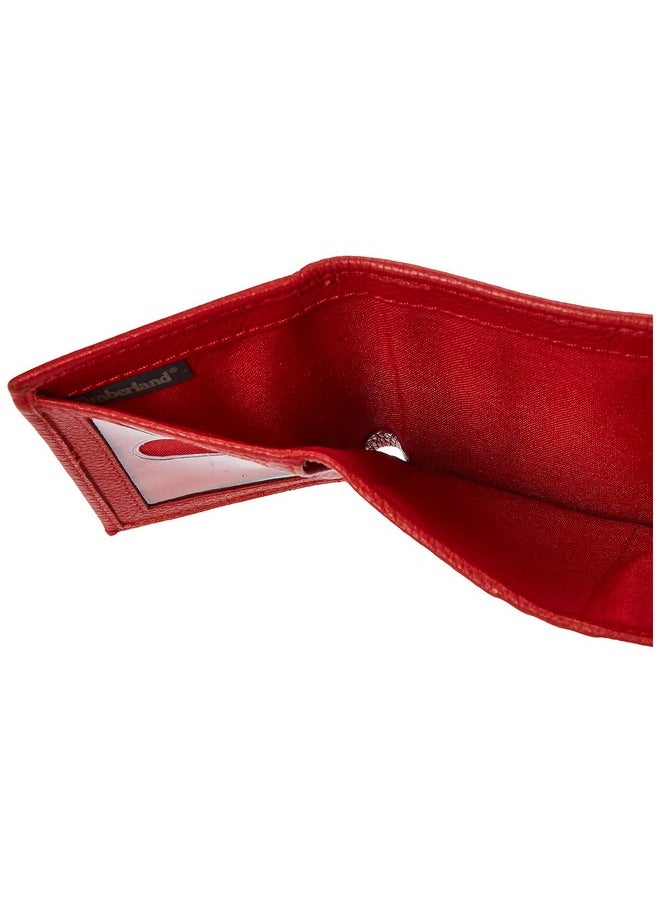Timberland Womens Leather Rfid Small Indexer Snap Wallet Billfold Red One Size Us  - Image 5