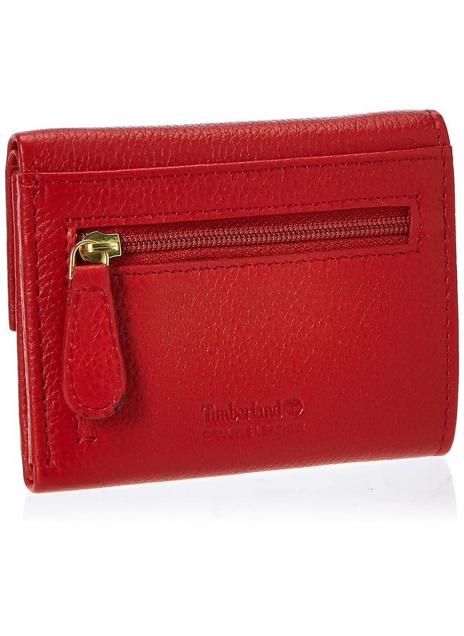 Timberland Womens Leather Rfid Small Indexer Snap Wallet Billfold Red One Size Us  - Image 2