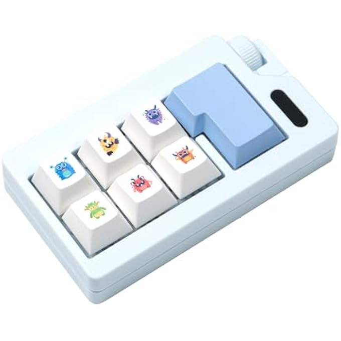 mintcaps Keyboard Fidget Toy - Loud Keyboard Fidget Clicker Cute Keyboard Clicker Fidget Button Stress Relief Fidget for Adult to Relief Stress (Blue) - Image 1