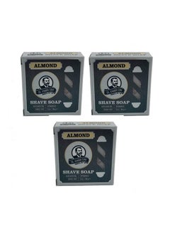 Col. Conk World's Famous Shaving Soap, Almond 3 - Pack Each Net Weight 2.25 Oz by Colonel Conk