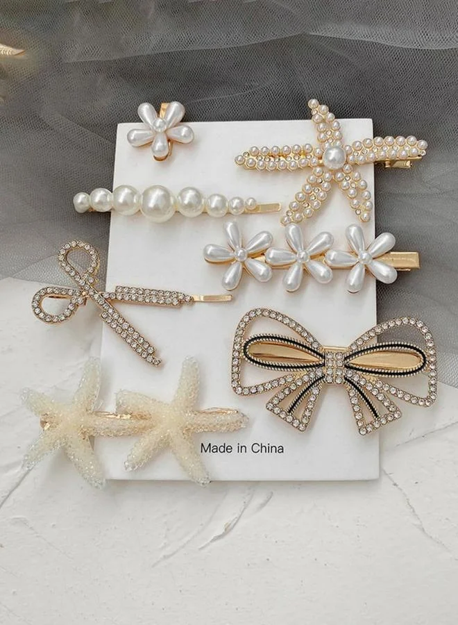 Take Two Pack of 7 - Embellished Hair Clips