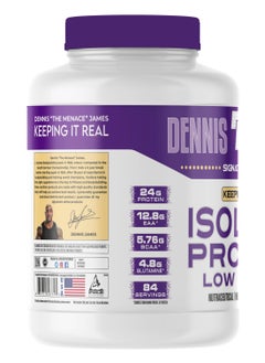 DENNIS JAMES Signature Series Isolate Protein Low Carbs 5lbs, Chocolate - Supports Muscle Recovery and Strength (84 Servings)  - Image 1
