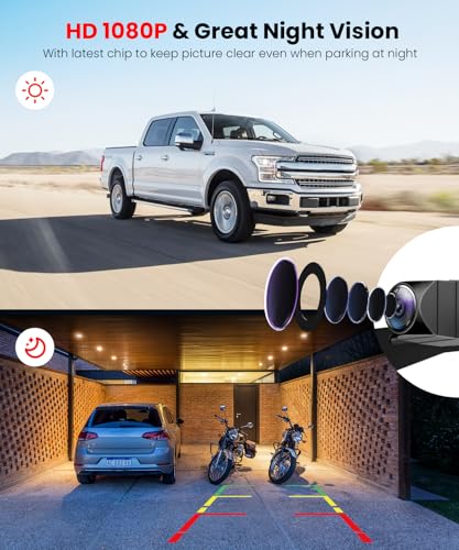 AUTO-VOX AUTOVOX Backup Camera for Car Easy Setup PlugPlay 48 1080P NoDelay Clear Night Vision Rear View Camera IP69K Waterproof 3X Zoom Back Up Camera Systems for Truck SUV Pickup Van - Image 3