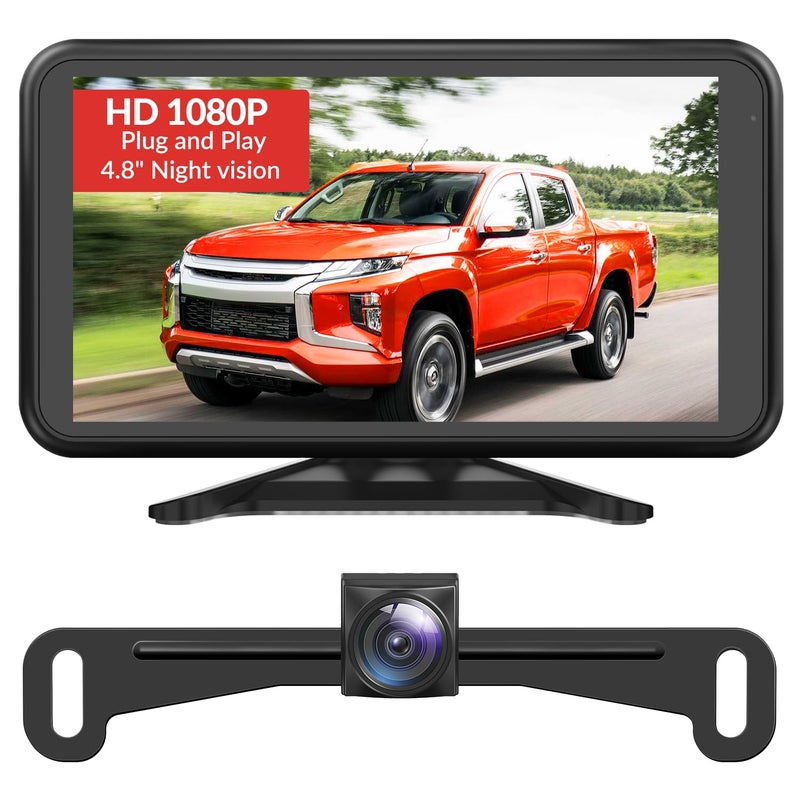 AUTO-VOX AUTOVOX Backup Camera for Car Easy Setup PlugPlay 48 1080P NoDelay Clear Night Vision Rear View Camera IP69K Waterproof 3X Zoom Back Up Camera Systems for Truck SUV Pickup Van - Image 2